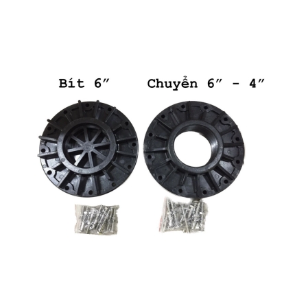 Bít 6 inch + mặt bích chuyển 6 inch